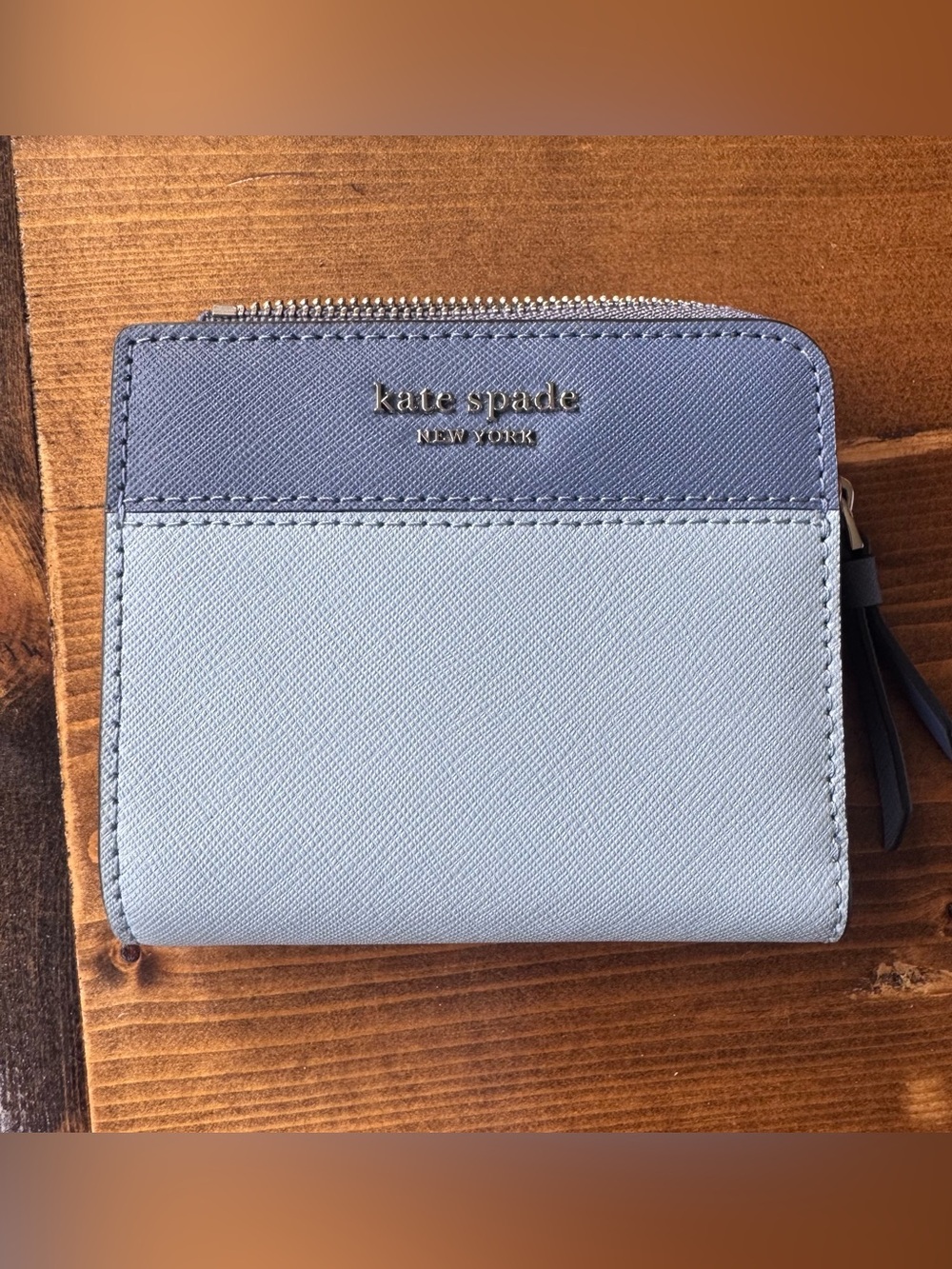 Kate Spade Blue Two Tone Bifold Wallet